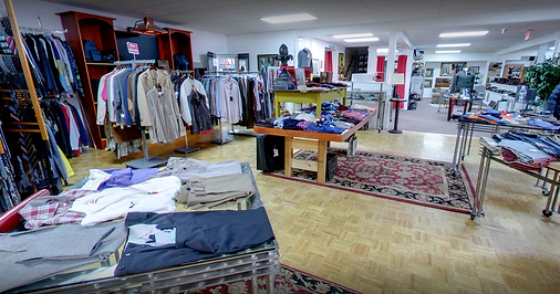 Racks of designer menswear inside the Label Legends showroom